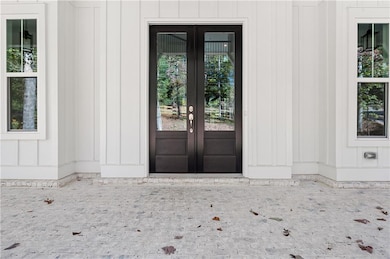 Double front doors measuring 5'x8' truly add 