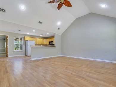 Living Room with Vaulted ceiling