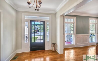 Gorgeous open entry way into dining room & half ba