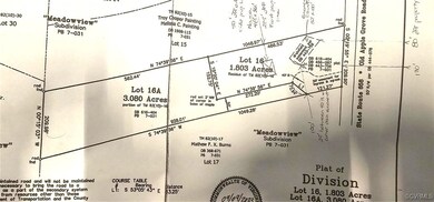 Plat.  Subject is Lot 16