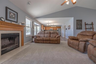 Great room with fireplace