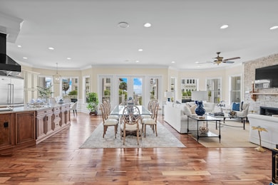 Dining area featuring hardwood / wood-style floors