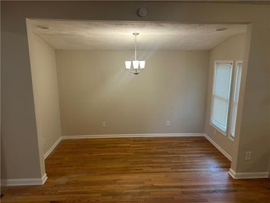 dining room off to the side of the kitchen