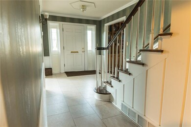 View of the front door from the hallway