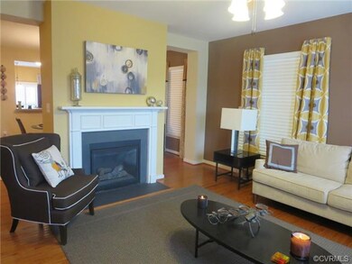 The direct vent gas fireplace makes this a cozy pl