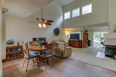 Cozy fireplace and open floor plan