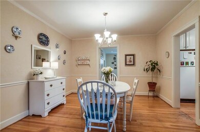 At the Dining Room table, all guests and family are able to have a cozy conversation w/ one another.