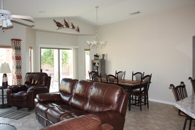 Great room and dining area