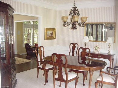 The formal dining room offers a space for those sp