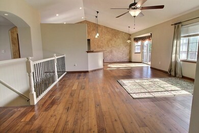 Living room with real hardwood floors