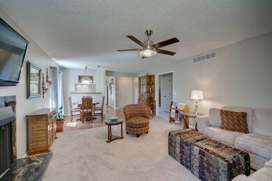Gas fireplaces and access to the back yard.