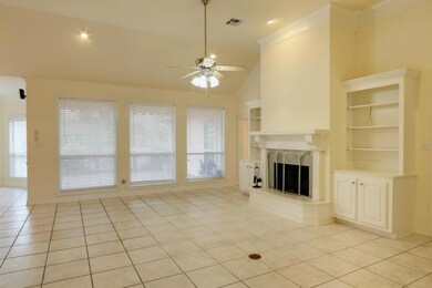 Living Room offers entertainment Center and booksh