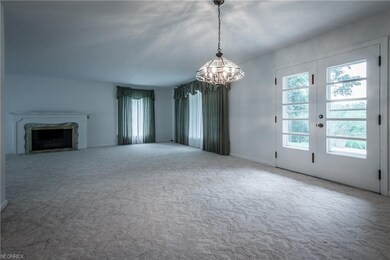 Opens to dining area
