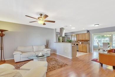 Living room towards kitchen