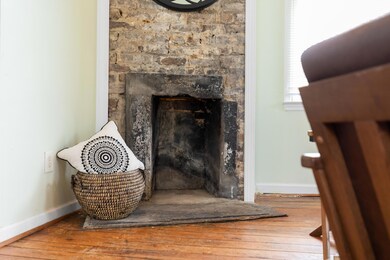 Capped Brick Fireplace