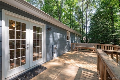 Wooden Deck with French Doors
