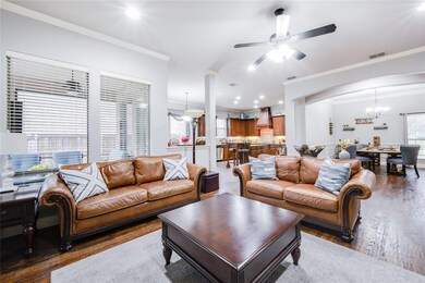 Open floorplan with large living and dining areas.