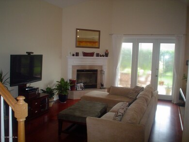Family Room With Corner Fireplace