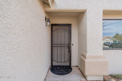 Front covered patio & security door