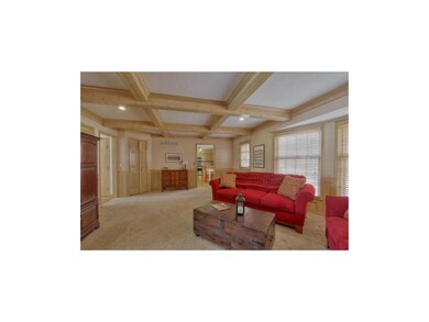 Large family room w coffer wood beamed ceiling, 3 