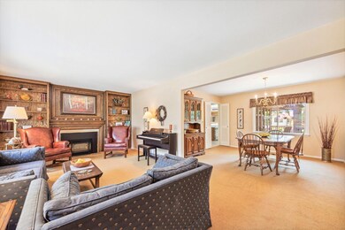 Living room with fireplace