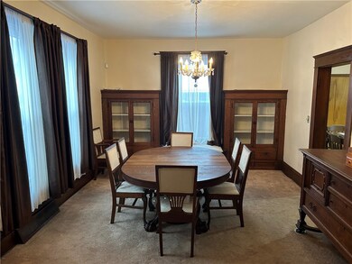Dining room with built-in cabinets