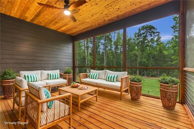 Screened porch virtually staged