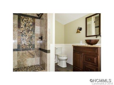 Copper Sink & Marble Shower