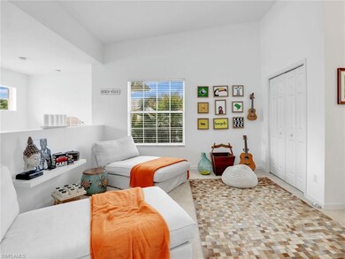 Living area with carpet floors
