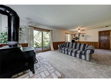 Lower level family room walks out to the back pati