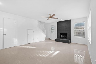 Unfurnished living room with light tile patterned