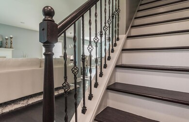 Iron spindled railing