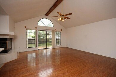 Family room with large glass patio door