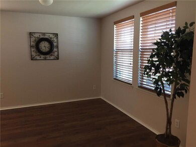 Living room with new wood flooring