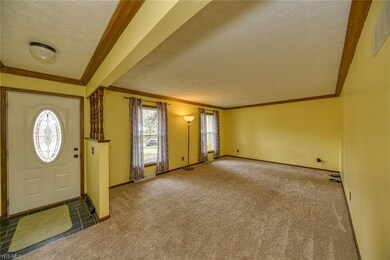 Nicely sized family room with crown molding, two l