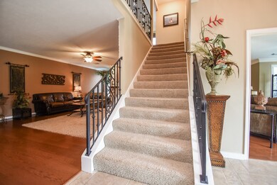 Home has two stairways. This is the main of the fo