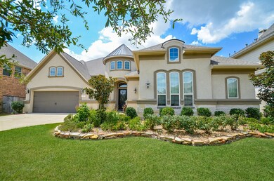 This special home, looking so much like something out of a fairy tale, is a 2-story, traditional brick/stucco palatial residence, indeed. It occupies an 8,533 square-foot lot with 4,116 square-feet of interior living space.