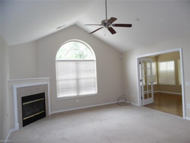 Living Room with Cathedral Ceiling