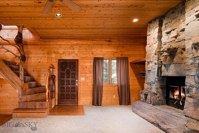Massive living room fireplace