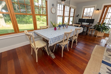 Open floorplan concept family room and dining area