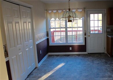 The open floor plan offers a dining area adjacent 