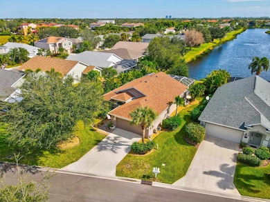 Aerial view of residential area