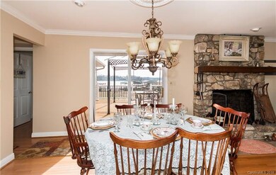 Dining area over looking lake....