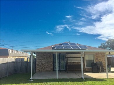 Rear Covered Patio. Solar panel has $35/Mth servic