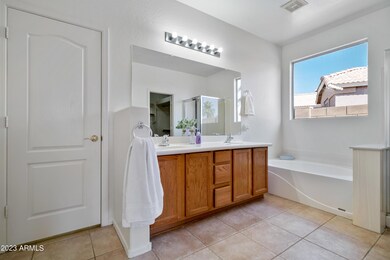 Spacious master bathroom