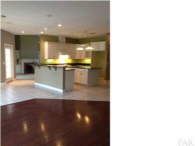 Another view from the family room to the kitchen