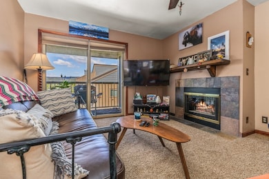 Living room with gas fireplace