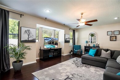 Family room, notice the beautiful windows that add