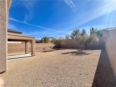 Backyard with covered patio