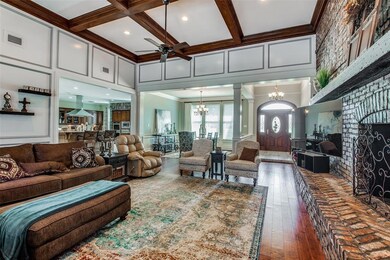 Great Room with Wood Beams